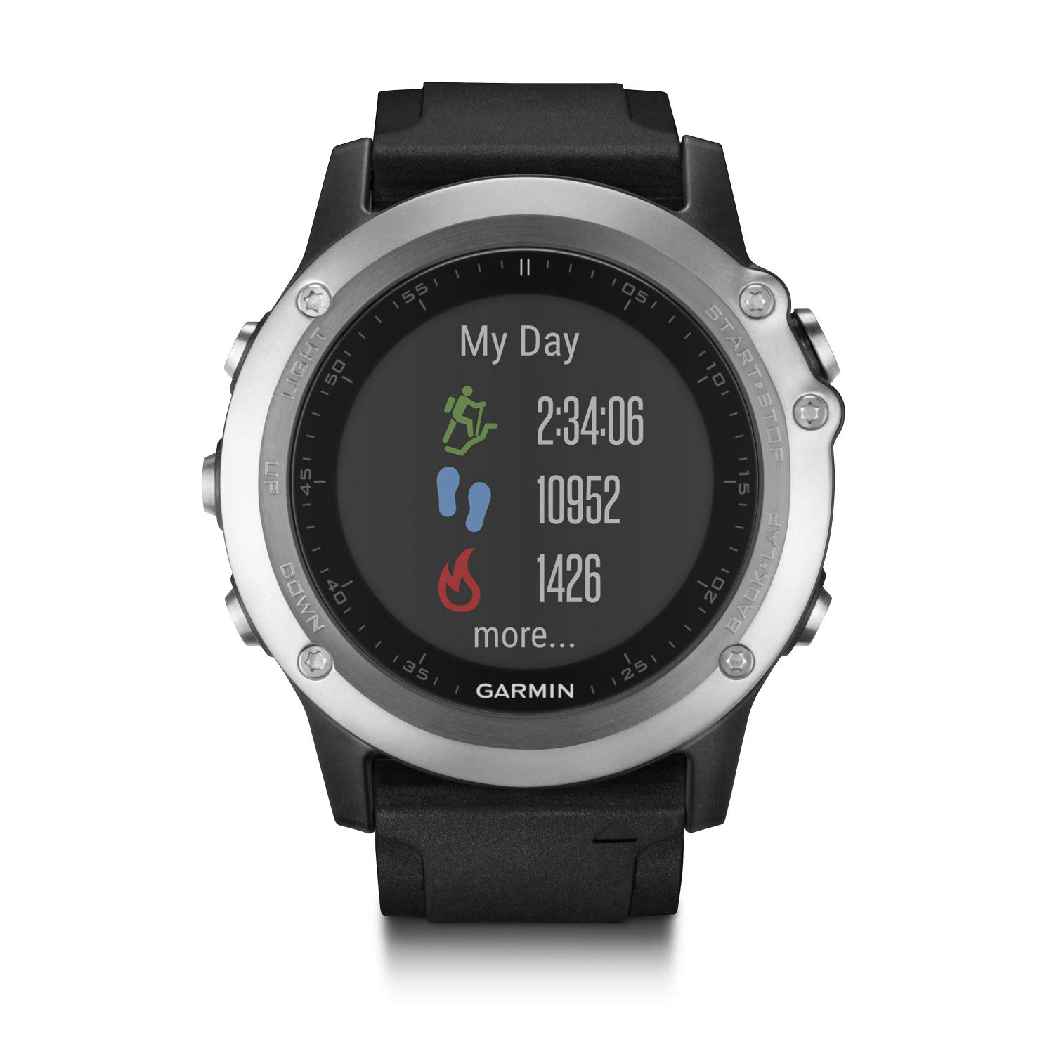 Garmin Fenix 3 Silver Edition with Black Silicone Band GPS