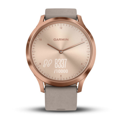 garmin vivomove rose gold suede