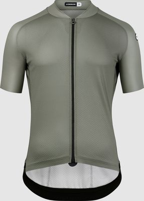 Show product details for Assos Mille GT C2 Evo Short Sleeve Jersey (Grey/Green - S)