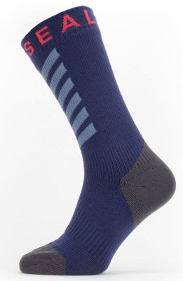Show product details for Sealskinz Waterproof Warm Weather Mid Length Sock with Hydrostop (Blue - S)