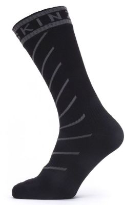 Show product details for Sealskinz Waterproof Warm Weather Mid Length Sock with Hydrostop (Black - XL)