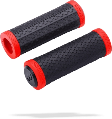 Show product details for BBB Viper Grip 98 Handlebar Grips (Black/Red)