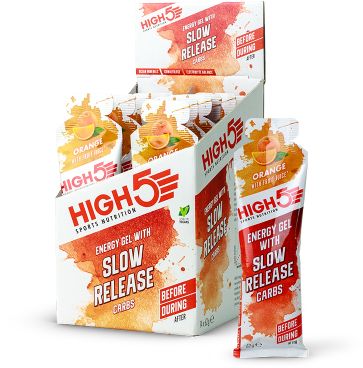 Show product details for High5 Energy Gel With Slow Release Carbs 15 x 62g Box (Orange)