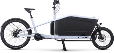 Show product details for Cube Cargo Hybrid 500 Electric City Bike (White/Black - One Size)