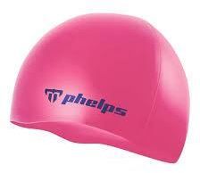 Show product details for Phelps Classic Silicone Swim Cap (Pink)