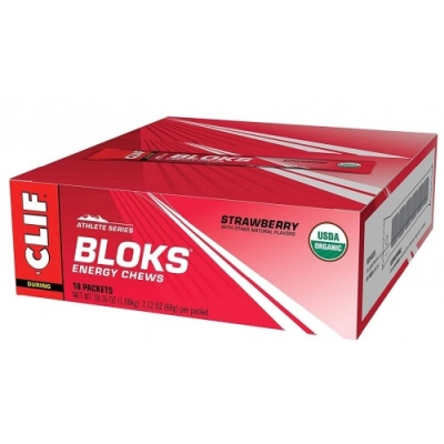 Show product details for Clif Bar Shot Blocks 18x60g Box (Strawberry)