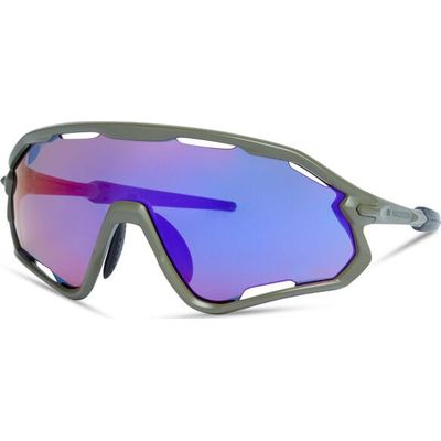 Show product details for Madison Code Breaker II Mirrored Sunglasses (Black - Violet Lens)