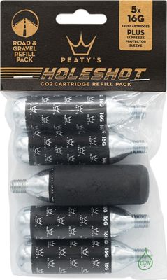 Peatys Holeshot Road & Gravel 16g CO2 Cartridge Refill 5-Pack