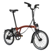 Show product details for Brompton M6L 6s C-Line Mid-Bar Fold-up City Bike (Red - One Size)