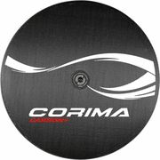 Show product details for Corima Lenticular C+ Thru Axle Carbon 700C Tubular Track Wheel (White - Front)