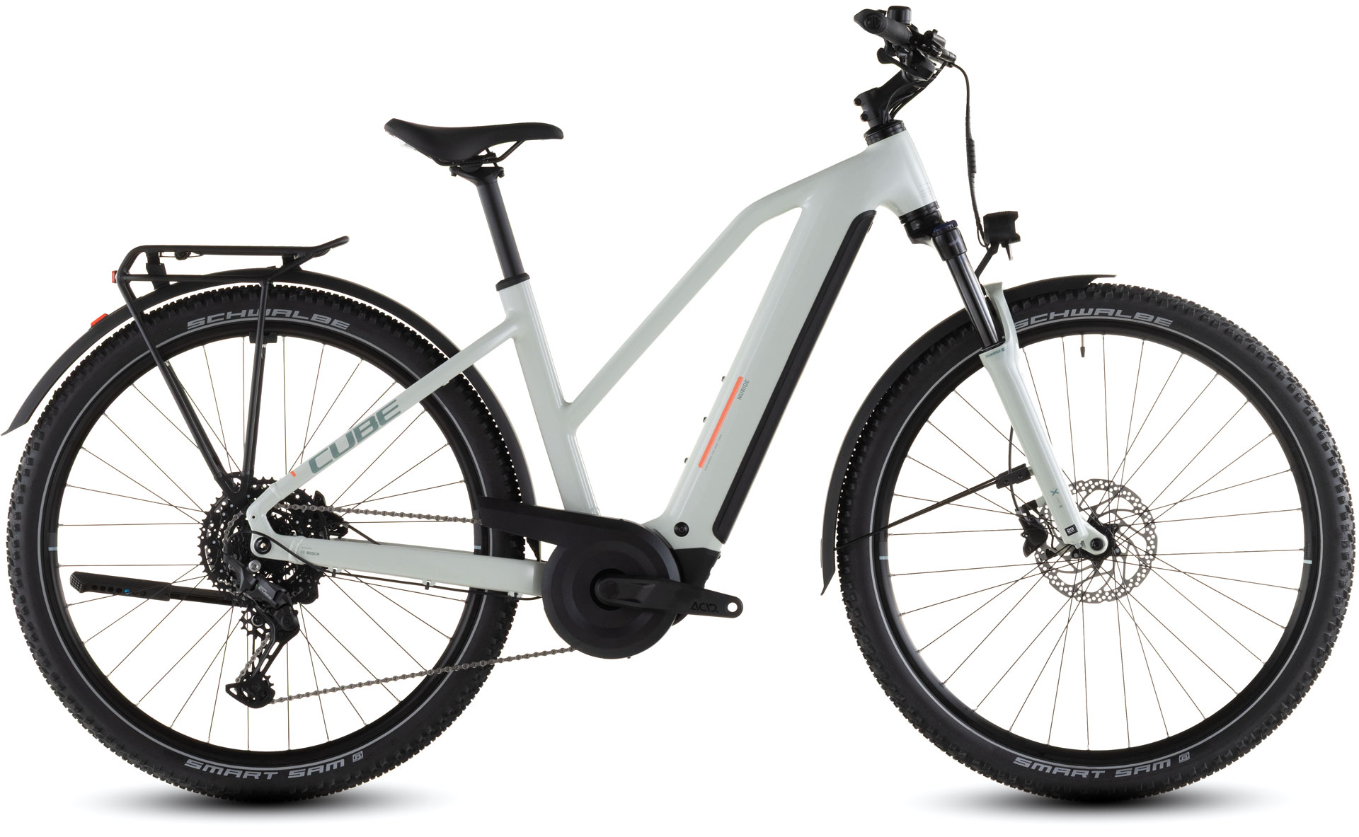 Cube Nuride Hybrid Performance 600 Trapeze Womens Electric City Bike