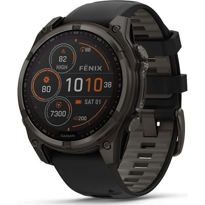 Garmin Fenix 8 Solar 47 mm Sapphire GPS Smartwatch with Silicone Band
