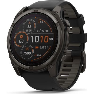 Garmin Fenix 8 Solar 51 mm Sapphire GPS Smartwatch with Silicone Band