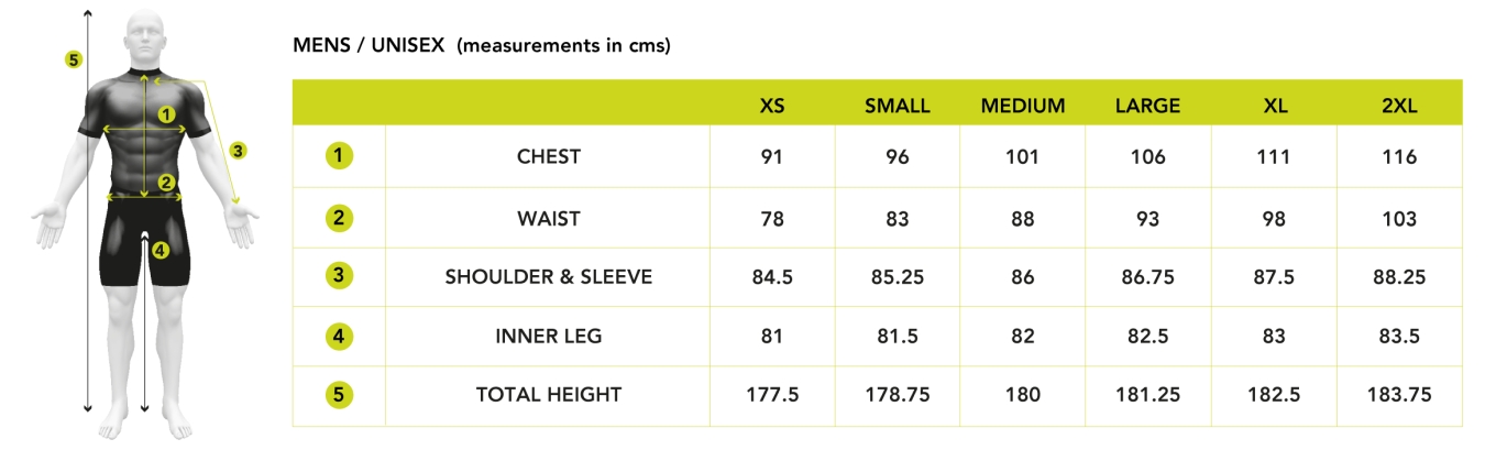 Altura Size Chart