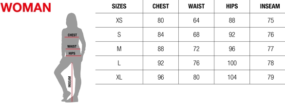 BL Womens Size Chart