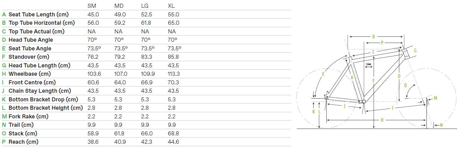 Cannondale Bad Boy Size Chart