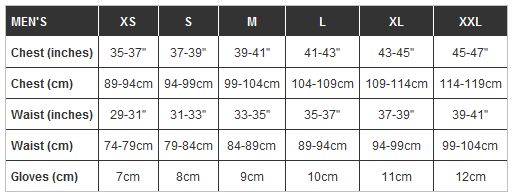 Endura Hummvee Size Chart