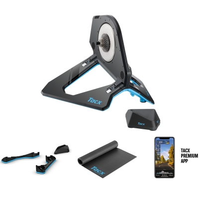 Tacx Neo 2T Direct Drive Smart Trainer Bundle - Smart Cycletrainer + Motion Plates + Mat + 6 Months Tacx Premium