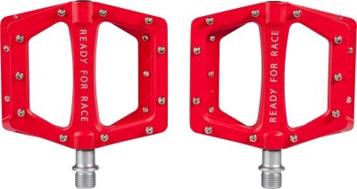 Show product details for Cube RFR FLAT RACE MTB Pedals (Red)
