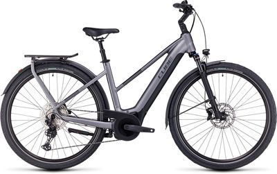 Show product details for Cube Touring Hybrid EXC 625 Womens Electric City Bike (Grey/Black - XS)