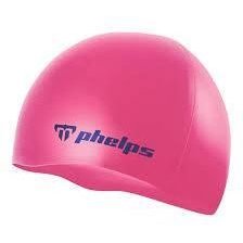 Show product details for Phelps Classic Silicone Swim Cap (Pink)