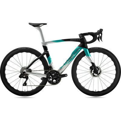 Show product details for Pinarello Dogma F Disc Dura Ace Di2 Road Bike (Silver/Teal - S/M)