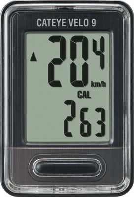 Show product details for Cateye Velo 9 Wired Cycle Computer (Black)
