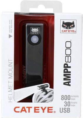 Cateye AMPP 800 Rechargeable Front Light w/ Helment Mount Kit