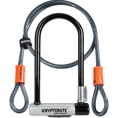 Kryptonite KryptoLok Standard U-lock 23cm with 120cm Kryptoflex Cable