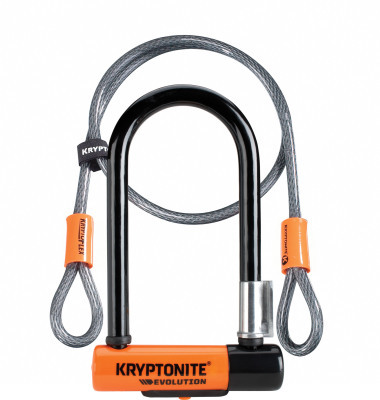 Kryptonite Evolution Mini 7 U-Lock With 120cm Cable With Flexframe Bracket