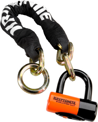 Kryptonite New York Noose 12 mm/130 cm With Ev Series 4 Disc Lock Sold Secure Gold