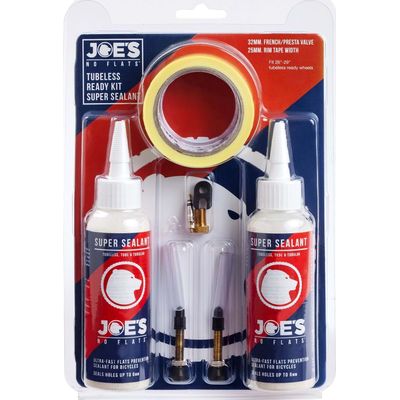 Joes No Flats Tubeless Ready Kit with Super Sealant