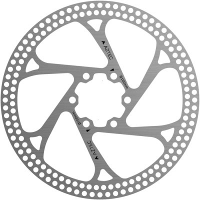 Aztec Stainless Steel 160 mm Disc Rotor with Circular Cut Outs