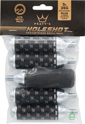 Peatys Holeshot MTB 25g CO2 Cartridge Refill 5-Pack