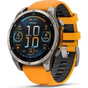 Garmin Fenix 8 47 mm Sapphire AMOLED GPS Smartwatch with Silicone Band