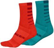 Endura Womens CoolMax Stripe Socks (Twin Pack)