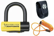 Kryptonite New York Liberty Disc Lock With Reminder Cable Yellow Sold Secure Gold U-Lock