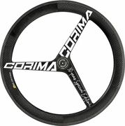 Corima 3 Spoke WS TT DX Disc Brake 700c Carbon Tubular Front Wheel