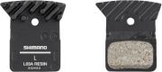 Shimano L03A disc brake pads and spring, alloy backed with cooling fins, resin